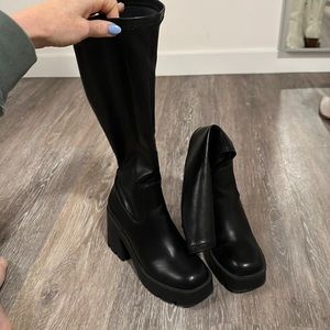 Madden Theresa Knee High Tall Shaft Boot with Lug Sole